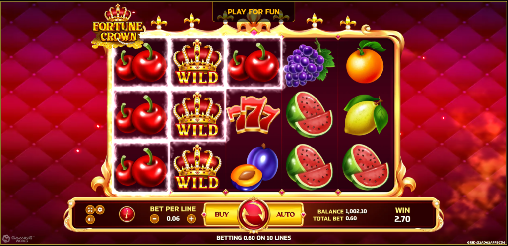 joker fortune crown slots payline example